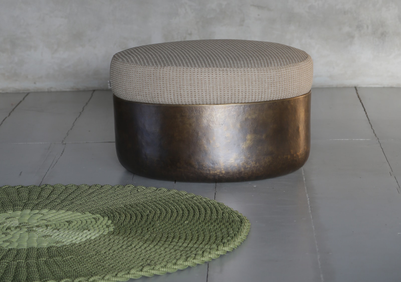 Round Brass Stool
